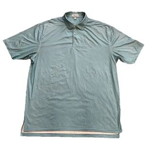 Peter Millar Summer Comfort Golf Polo Mens XL Aqua Blue Oakwood Outdoor Sports